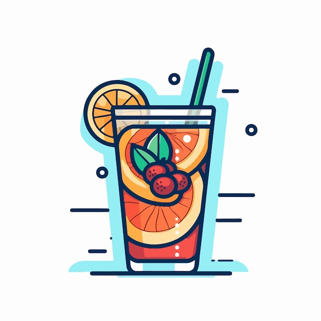 Un vaso de jugo de naranja con una pajita y una bebida con la palabra naranja.