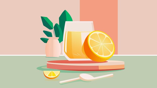 Vector un vaso de jugo de naranja
