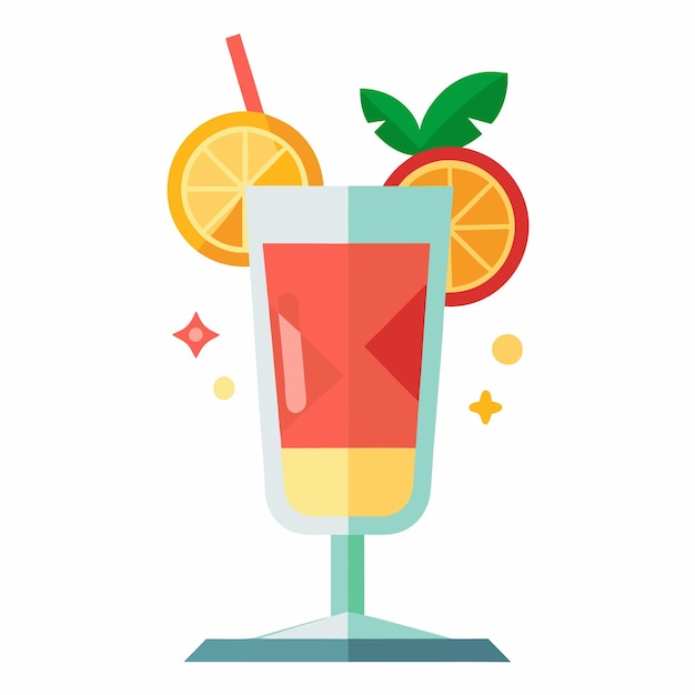 un vaso de jugo con una rodajita de limón