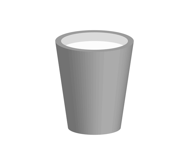 Vaso de leche tridimensional