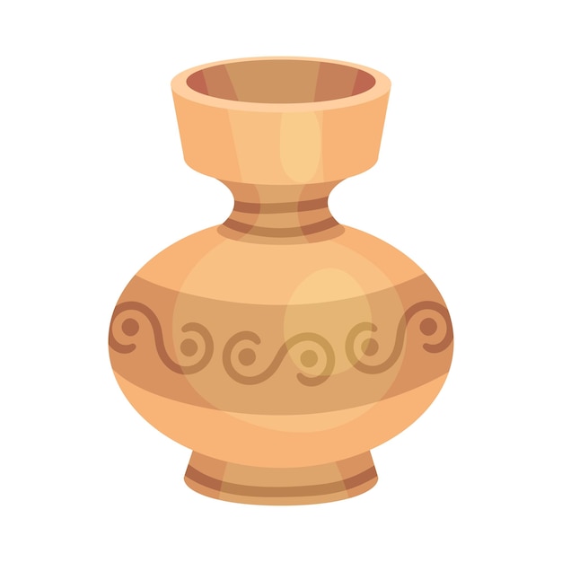 Vaso o recipiente de cerámica para uso interior y cocina Ilustración vectorial