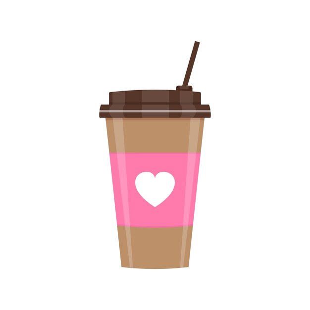 Un vaso de papel con café Café para llevar