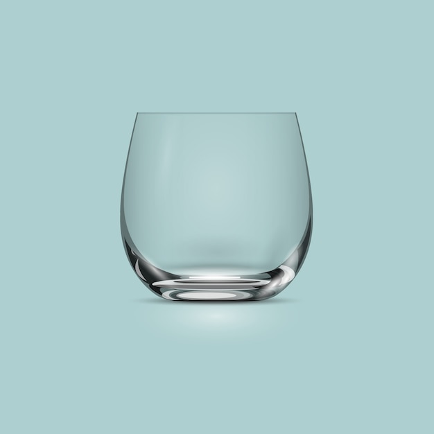 Vaso de vidrio transparente vacío