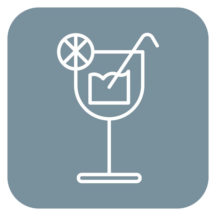 Vector un vaso de vino con un letrero de no fumar en el fondo