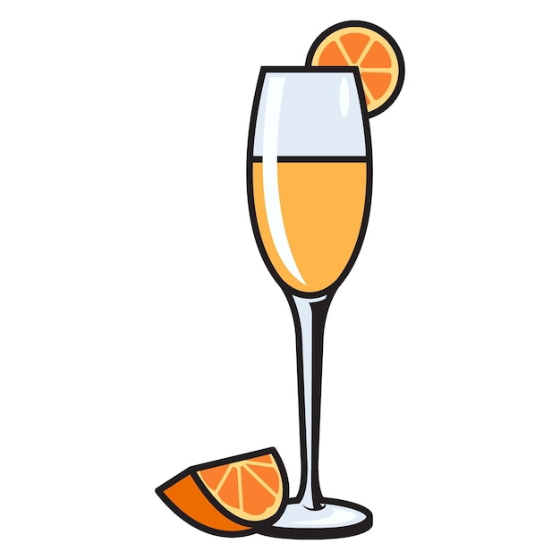 un vaso de vino con rebanadas de naranja en él