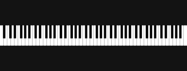 Una vasta colección de teclas blancas y negras en un teclado de piano adecuado para diseños con temas musicales