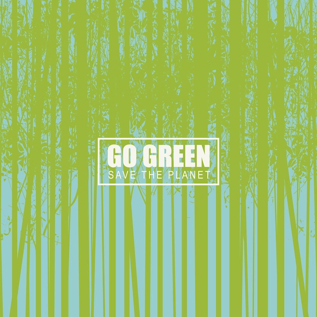 Vaya cartel ecológico verde