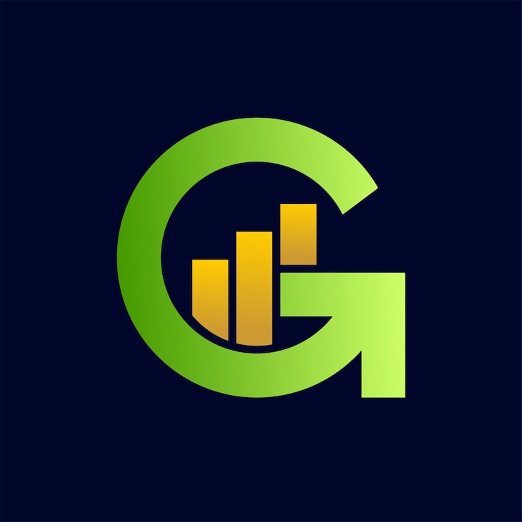Vector vaya logotipo de ingresos con el concepto de letra g