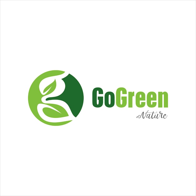 Vaya vector de diseño de logotipo de naturaleza verde.