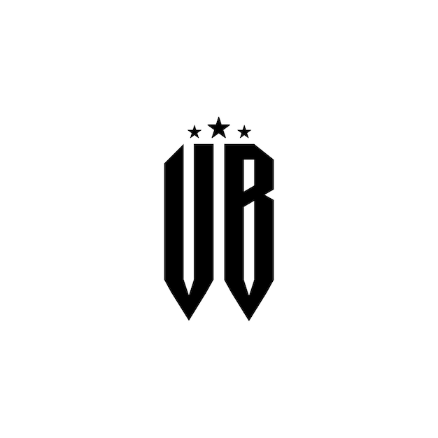 VB monograma diseño del logotipo letra texto nombre símbolo monocromático logotipo alfabeto carácter logotipo simple