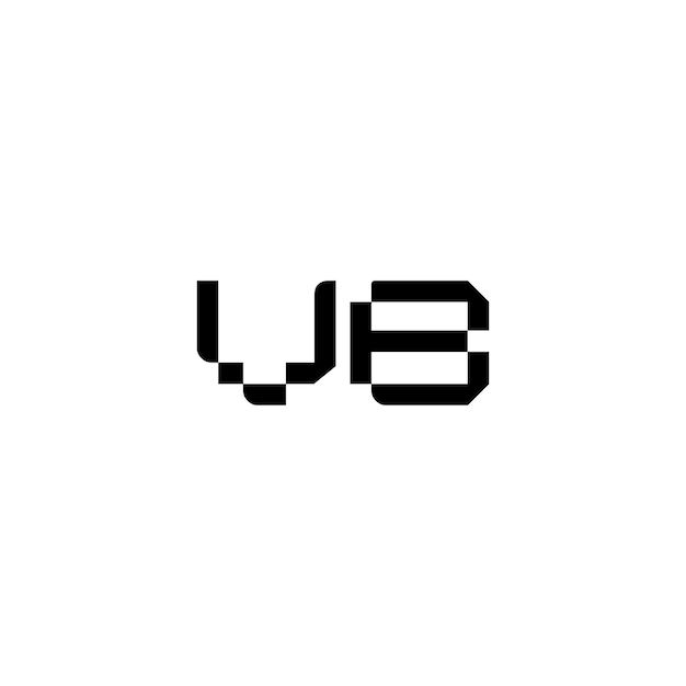 VB monograma diseño del logotipo letra texto nombre símbolo monocromático logotipo alfabeto carácter logotipo simple