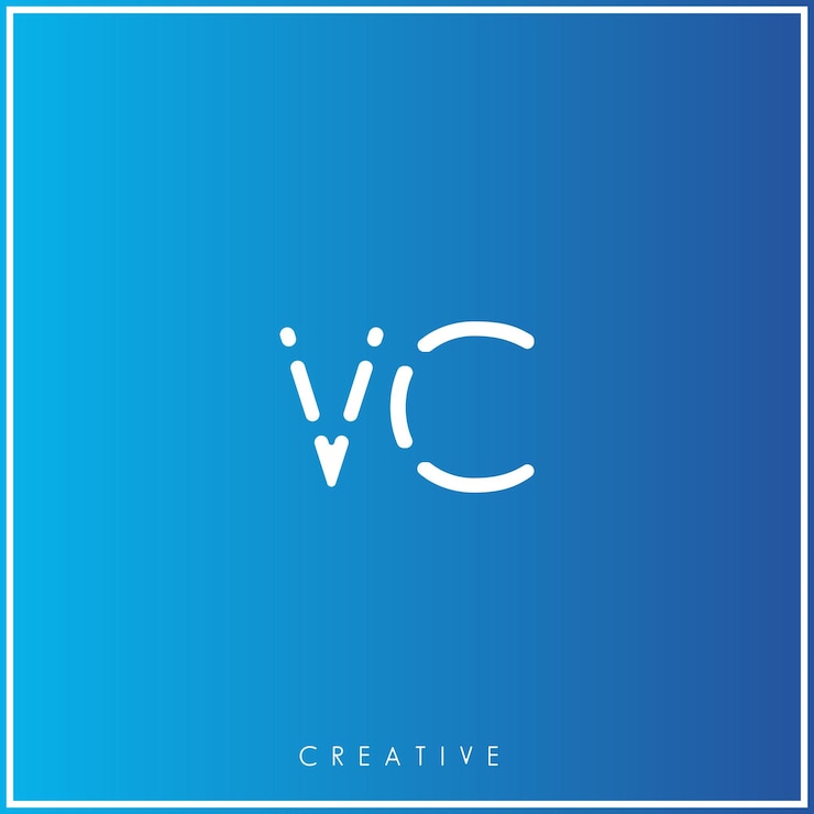 Vector vc premium vector último diseño del logotipo creative logo vector ilustración de las letras del logotipo logo creative