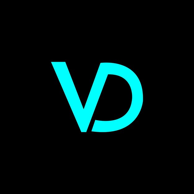 VD letra inicial diseño de logotipo plantilla ilustración vectorial