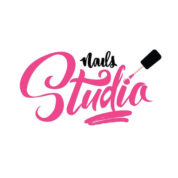 Vector vecteur gratis de logo nail art studio