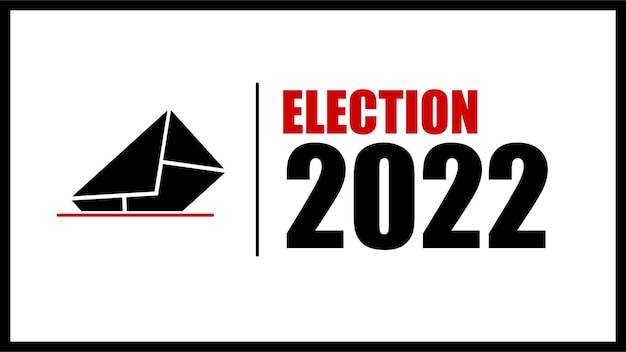 Vector 2022 elección con el texto ilustración