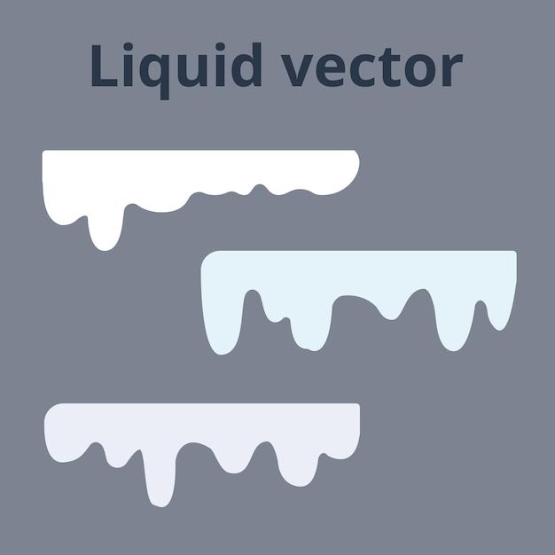 Vector de 3 colores de goteo líquido