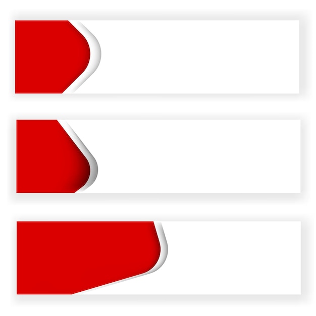Vector 3 Variant Template Scribble Red Crayon on White Banner para la celebración del día de la independencia de indonesia con área de colocación de texto