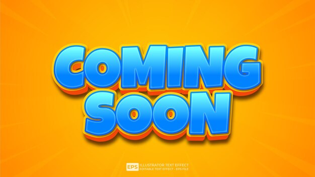 vector 3d editable próximamente fuente de efecto de texto