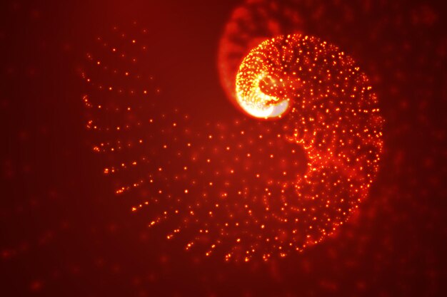 Vector 3d fondo ola de puntos danza geométrica