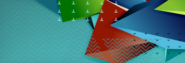 Vector vector 3d formas triangulares fondo abstracto origami plantilla futurista con líneas