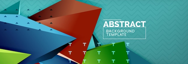 Vector 3d formas triangulares fondo abstracto origami plantilla futurista con líneas