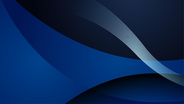 Vector 3D Ilustración Polígono geométrico LineTriangle forma de patrón con estructura de molécula Poligonal con fondo azul Concepto de conexión de red futurista de ciencia abstracta