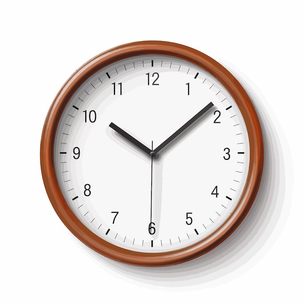 Vector_3d_realistic_simple_round_brown_wall_clock (reloj de pared de color marrón)