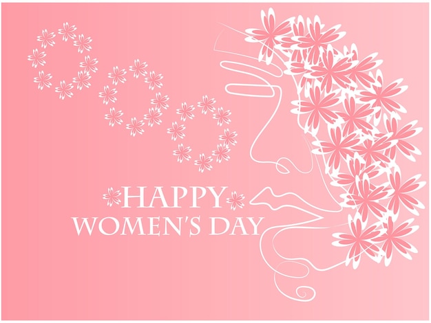 vector 8 de marzo feliz día de la mujer tarjeta de felicitación floral