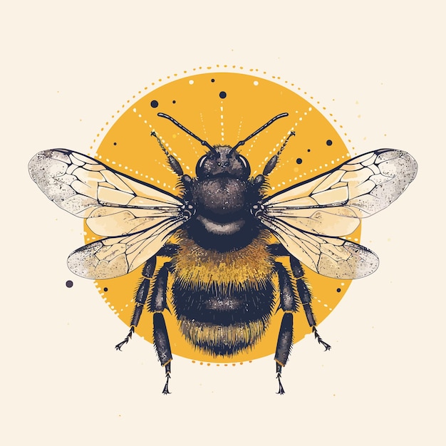 El vector de la abeja es lindo.