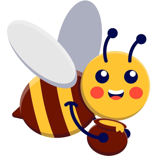 El vector de la abeja linda