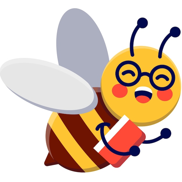 El vector de la abeja linda