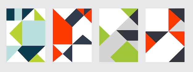 Vector abstract geometric cover Colección de fondos mínimos con elementos de formas primitivas