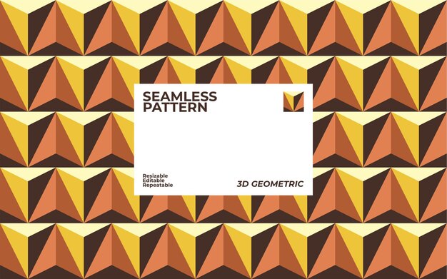 Vector abstracto 3d geométrico de patrones sin fisuras isométrico fondo moderno amarillo