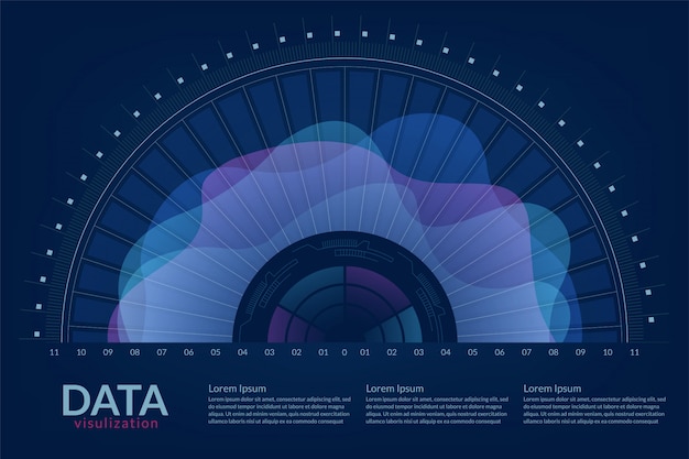 Vector vector abstracto 3d visualización de datos grandes.