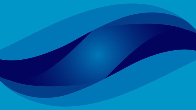 Vector abstracto azul estilo de onda simple plantilla de fondo en powerpoint
