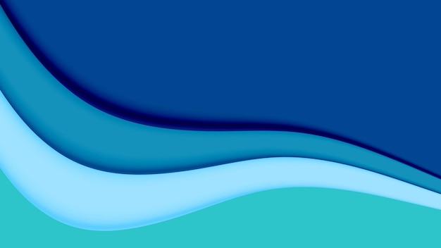 Vector abstracto azul gradiente estilo de onda plantilla de fondo powerpoint
