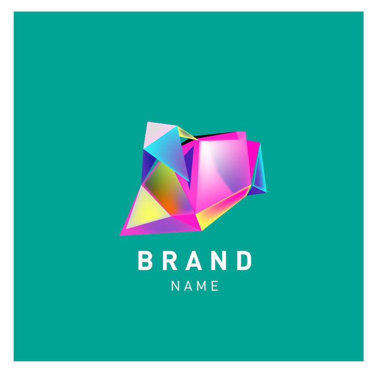 Vector vector abstracto colorido diseño de logotipo