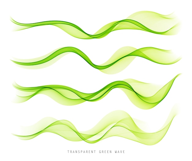 Vector vector abstracto colorido líneas de onda que fluyen aisladas sobre fondo blanco elemento de diseño