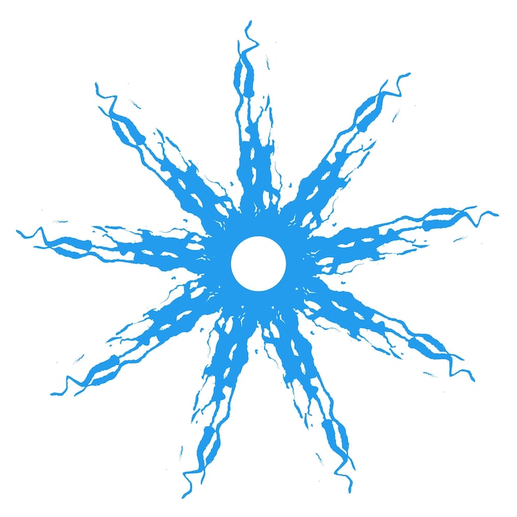 Vector vector abstracto copo de nieve año nuevo navidad icono de copo de nieve clima de invierno