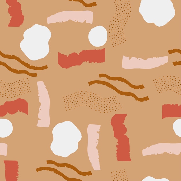 Vector abstracto creativo de patrones sin fisuras con trazos de pincel Fondo colorido para imprimir