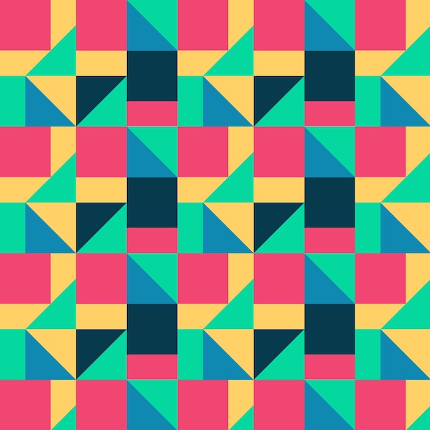 Vector abstracto curva geométrica plana patrón de fondo colorido para el verano con diferentes formas