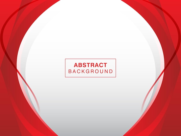 Vector abstracto curva roja sobre fondo blanco