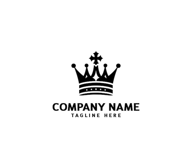 Vector abstracto diseño del logotipo de la corona de los reyes logotipo vectorial de la corona signo de elemento moderno símbolo de lujo real