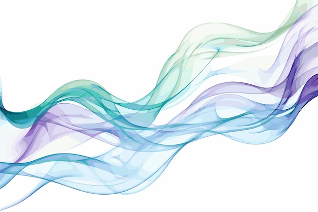 Vector Abstracto elemento de diseño de onda de color brillante en fondo blanco Diseño científico o tecnológico