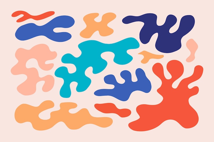 Vector vector abstracto de estilo matisse de moda para el diseño de plantilla de fondo funky