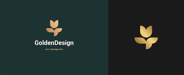 Vector abstracto flor logo emblema diseño elegante moderno estilo minimalista vector ilustración