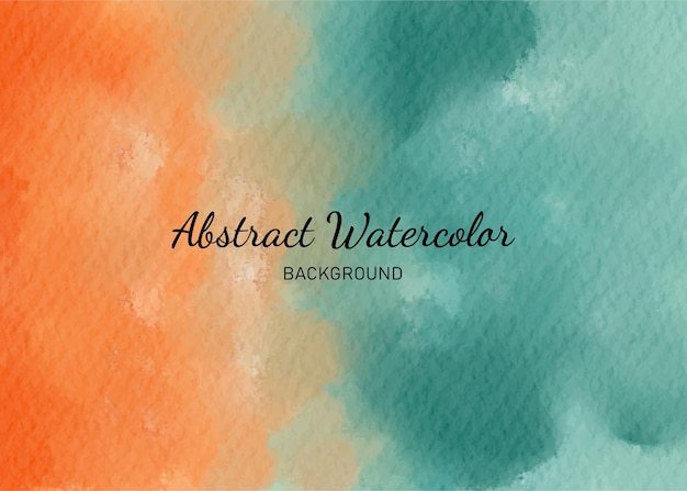 Vector abstracto de fondo de acuarela naranja y verde