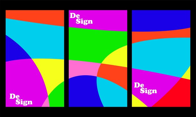 Vector abstracto fondo colorido fluido y geométrico vector banner y plantilla de póster