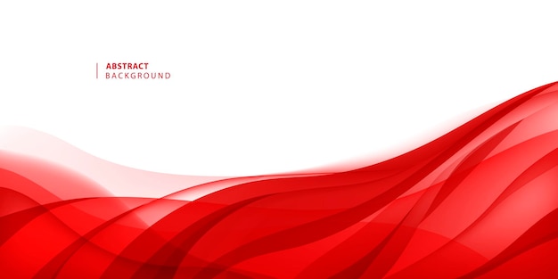 Vector abstracto fondo ondulado rojo movimiento de flujo de curva