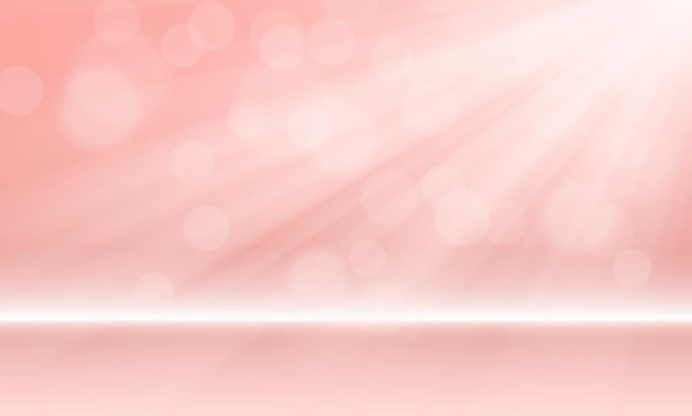 Vector abstracto de fondo rosa con ilustración vectorial de bokeh claro